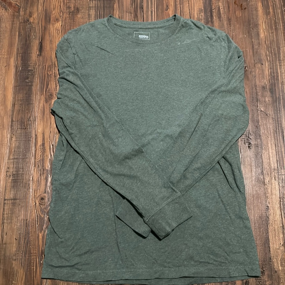 Men’s Long Sleeve Green T-Shirt